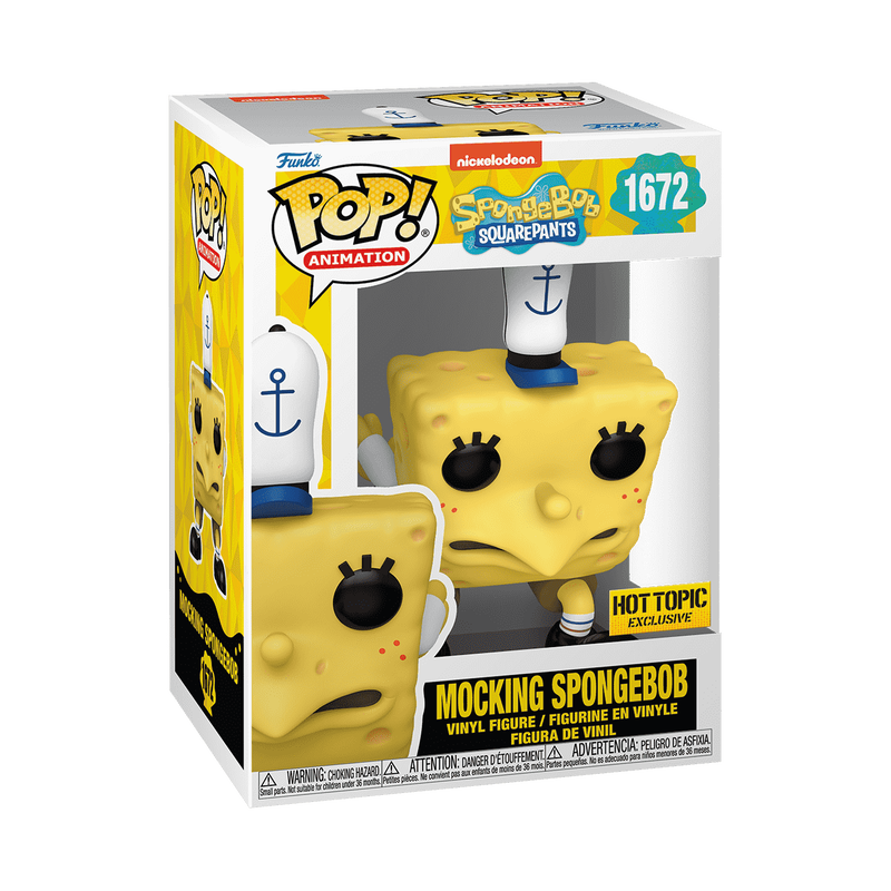 Mocking SpongeBob Funko Pop! #1672 Hot Topic Exclusive stock photo in-box from SpongeBob SquarePants