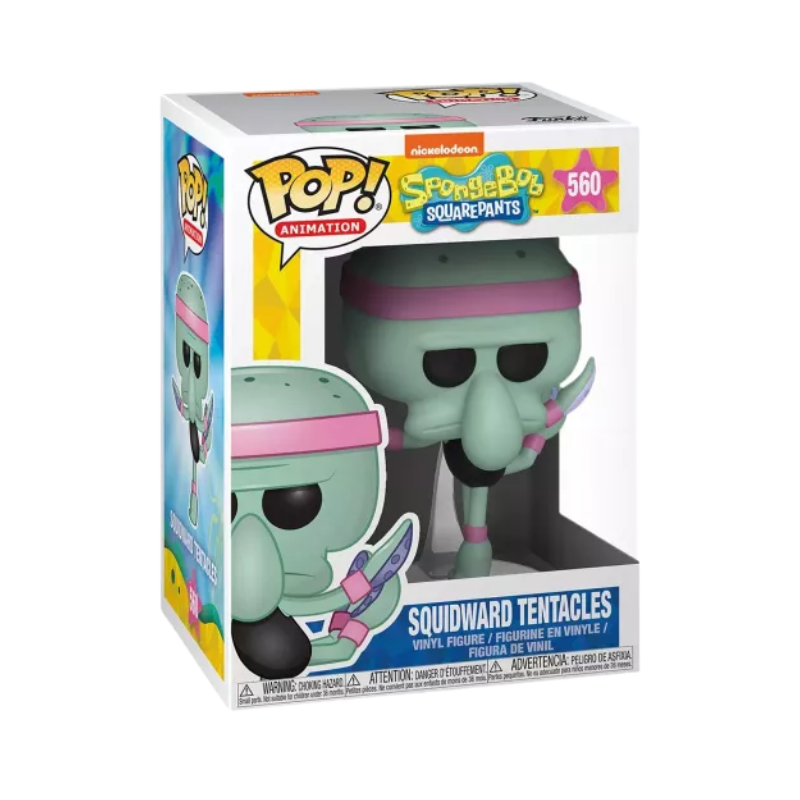 Squidward Tentacles Dancing Funko Pop! #560 stock photo in-box from SpongeBob SquarePants
