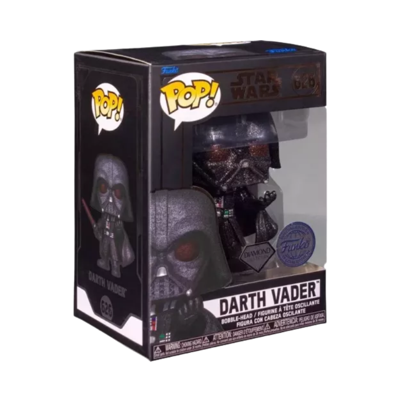 Darth Vader Funko Pop! #626 Diamond Funko Hollywood Exclusive stock photo in-box from Star Wars
