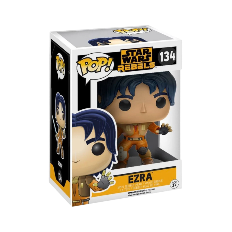 Ezra Bridger Funko Pop! #134 stock photo in-box from Star Wars Rebels