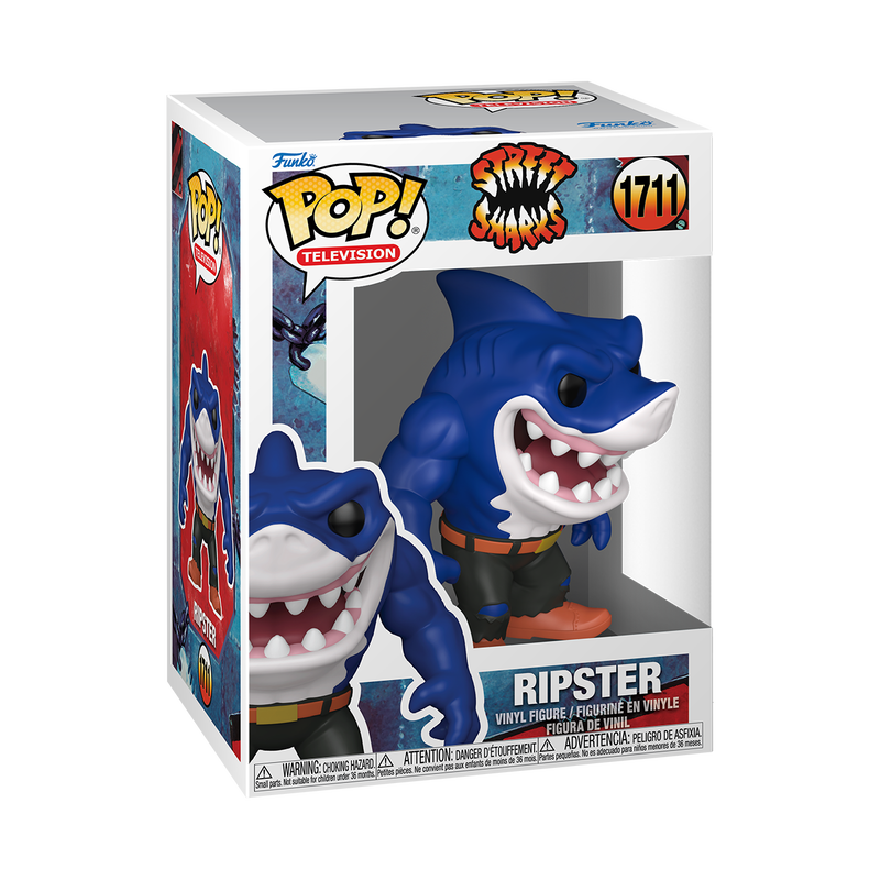 Funko Pop! Street Sharks Ripster #1711 figure shown inside original retail packaging