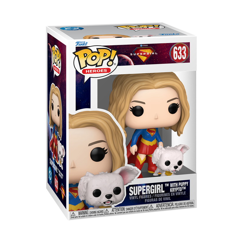 Supergirl with Puppy Krypto Funko Pop! #633 stock photo in-box from Supergirl