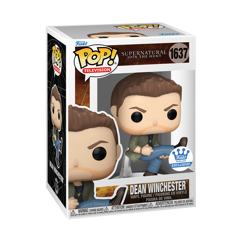 Dean Winchester Eye of the Tiger Funko Pop! #1637 Exclusive stock photo in-box from Supernatural