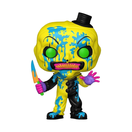 Funko Pop! Terrifier 3 Art the Clown #1948 Entertainment Earth Exclusive figure from the complete set shown outside the packaging