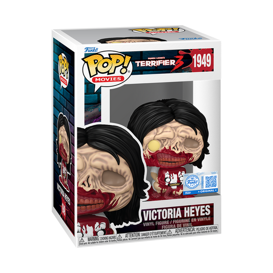 Funko Pop! Terrifier 3 Victoria Heyes #1949 Entertainment Earth Exclusive figure from the complete set shown inside original retail packaging