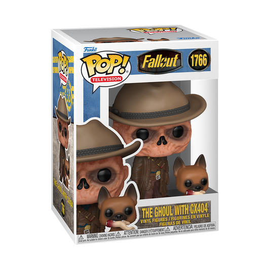 Funko Pop! Fallout The Ghoul with CX404 #1766 Funko Pop box packaging front view