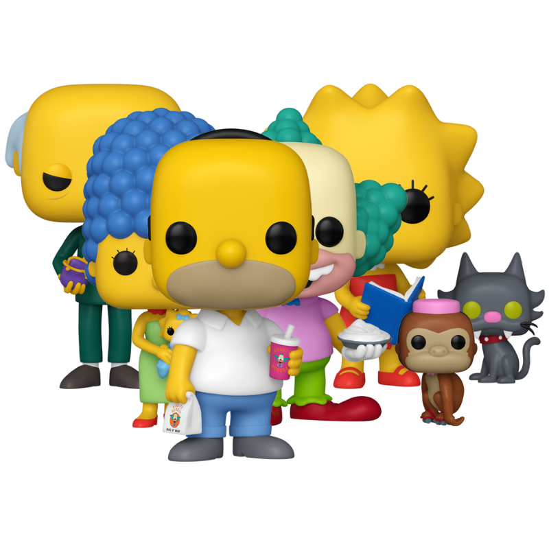 The Simpsons Homer Marge Maggie Lisa Snowball Mr. Burns Krusty Mr. Teeny Funko Pop Figure Set
