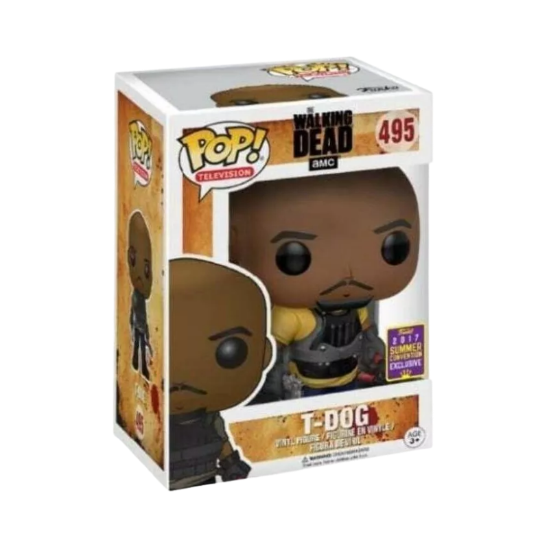T-Dog Funko Pop! #495 2017 Summer Convention Exclusive stock photo in-box The Walking Dead