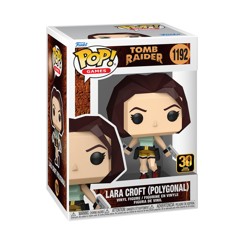 Lara Croft Funko Pop! #1192 Polygonal stock photo in-box from Tomb Raider