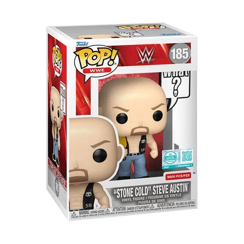 Stone Cold Steve Austin Funko Pop! #185 Entertainment Earth Exclusive Limited Edition 9500 Pieces in box packaging from WWE