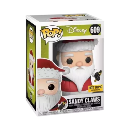 Sandy Claws Funko Pop! #609 Hot Topic Exclusive stock photo in-box from Disney The Nightmare Before Christmas