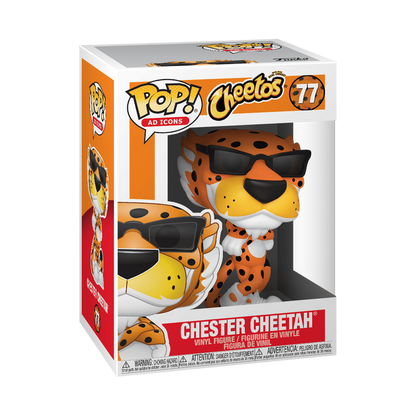 Chester Cheetah Funko Pop! #77 stock photo in-box from Ad Icons Cheetos
