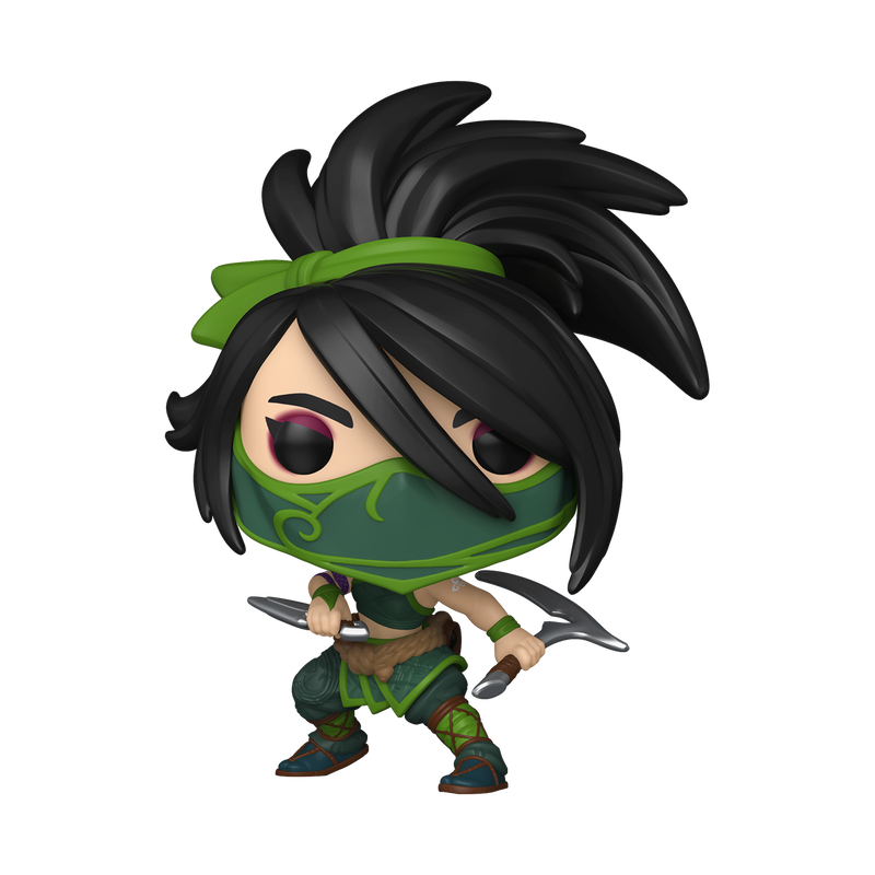 Akali League of Legends Funko Pop Figure Holding Kama and Kunai