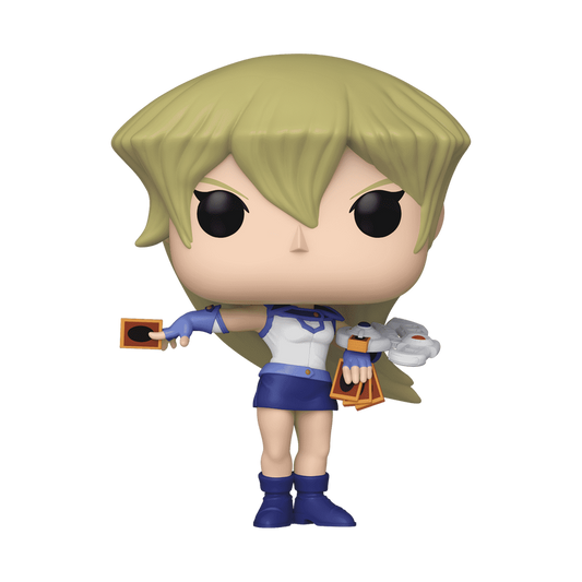Alexis Rhodes Yu-Gi-Oh! Funko Pop Figure Wearing Academia Disk and Holding Cards