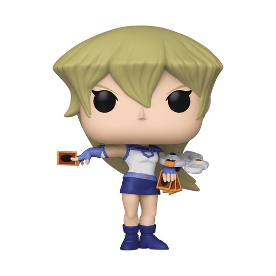 Alexis Rhodes Yu-Gi-Oh! Funko Pop Figure Wearing Academia Disk and Holding Cards