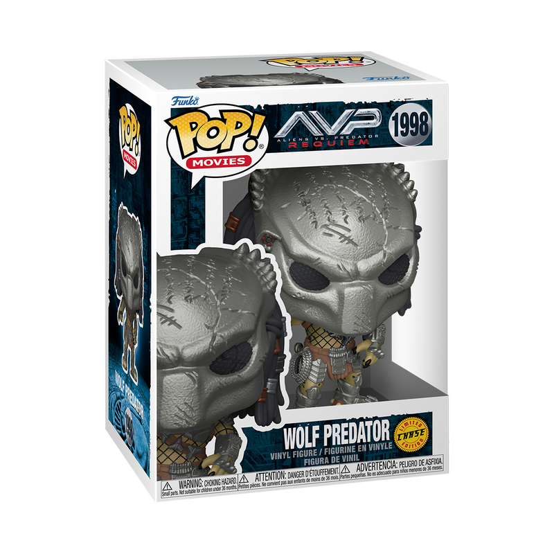 Wolf Predator Funko Pop! #1998 Chase stock photo in-box Aliens vs. Predator Requiem