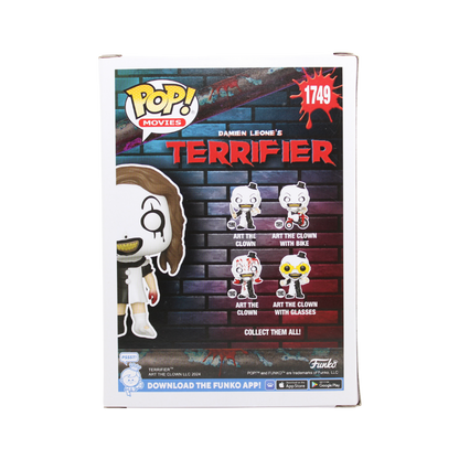 Amelie McLain Signed Terrifier Little Pale Girl Glow Specialty Series Funko Pop Figure Back