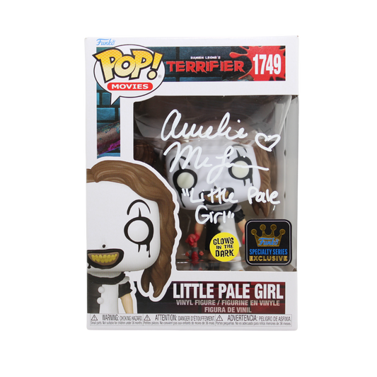 Amelie McLain Signed Terrifier Little Pale Girl Glow Specialty Series Funko Pop Figure Holding Rat