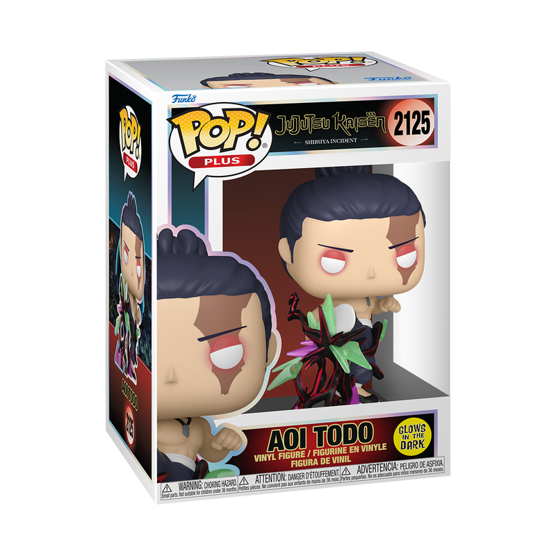Funko Pop! Plus Jujutsu Kaisen Aoi Todo #2125 Glow Funko Pop box packaging front view