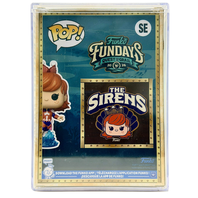 Atlantean Franny Diamond Collection SE Funko Pop! Legendary Limited Edition 1150 Pcs Funko Fundays 2026 Quest for the Grail back view in-box