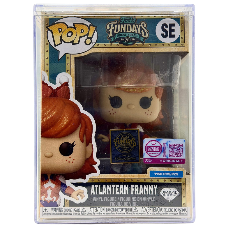 Atlantean Franny Diamond Collection SE Funko Pop! Legendary Limited Edition 1150 Pcs Funko Fundays 2026 Quest for the Grail front view in-box