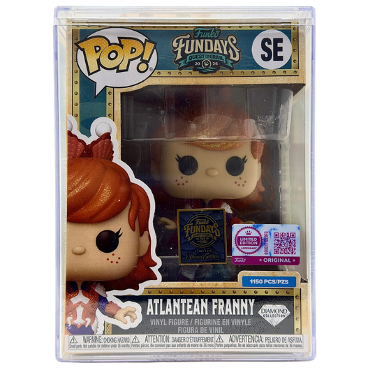 Atlantean Franny Diamond Collection SE Funko Pop! Legendary Limited Edition 1150 Pcs Funko Fundays 2026 Quest for the Grail front view in-box