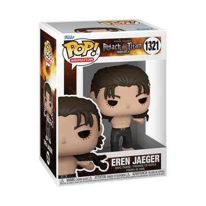 Eren Jaeger Funko Pop! #1321 stock photo in-box from Attack on Titan