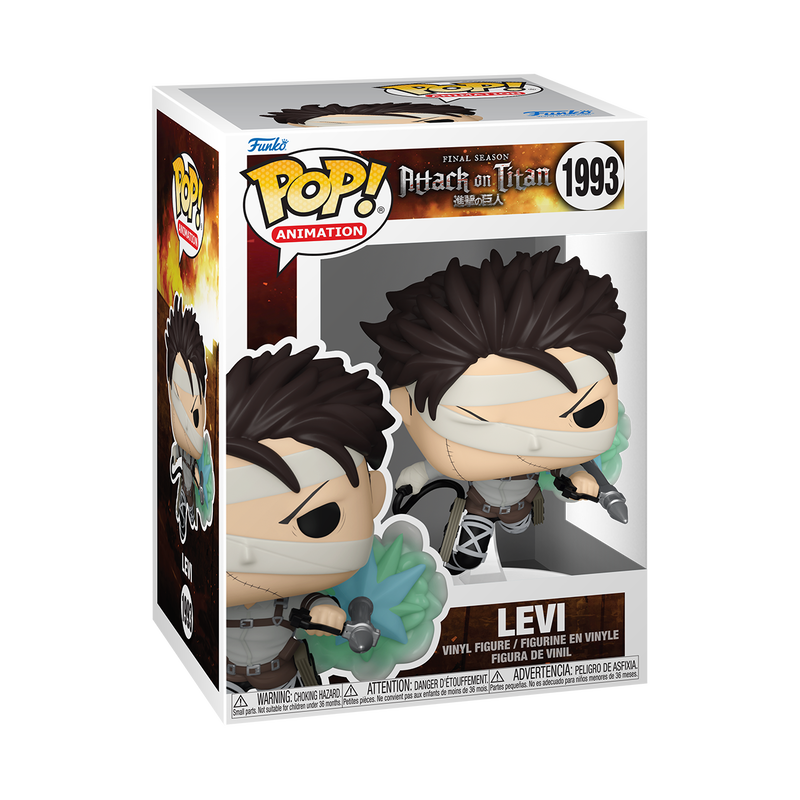 Levi with Bandages Funko Pop! #1993 stock photo in-box from Attack on Titan