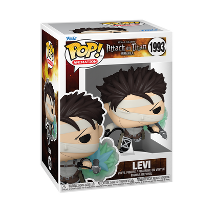 Levi with Bandages Funko Pop! #1993 stock photo in-box from Attack on Titan
