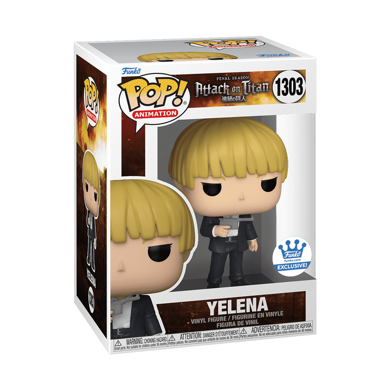 Yelena Funko Pop! #1303 Exclusive stock photo in-box from Attack on Titan