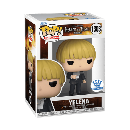Yelena Funko Pop! #1303 Exclusive stock photo in-box from Attack on Titan