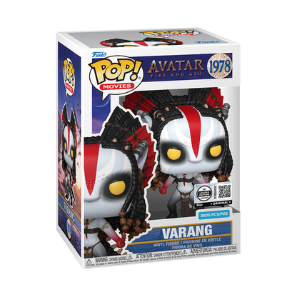 Funko Pop! Avatar Fire and Ashes Varang #1978 Royalty Limited Edition figure shown inside original retail packaging