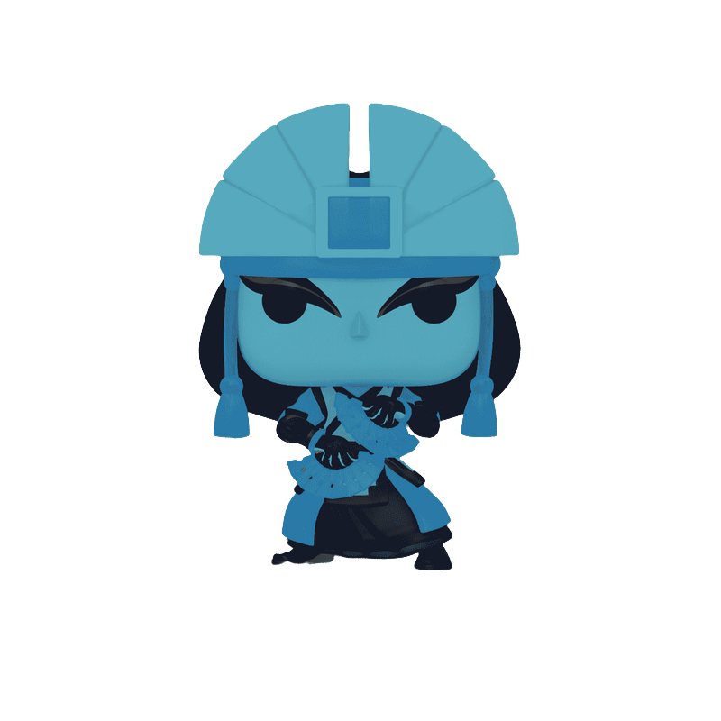 Kyoshi Funko Pop! #1489 Glow stock photo glowing in the dark from Avatar the Last Airbender