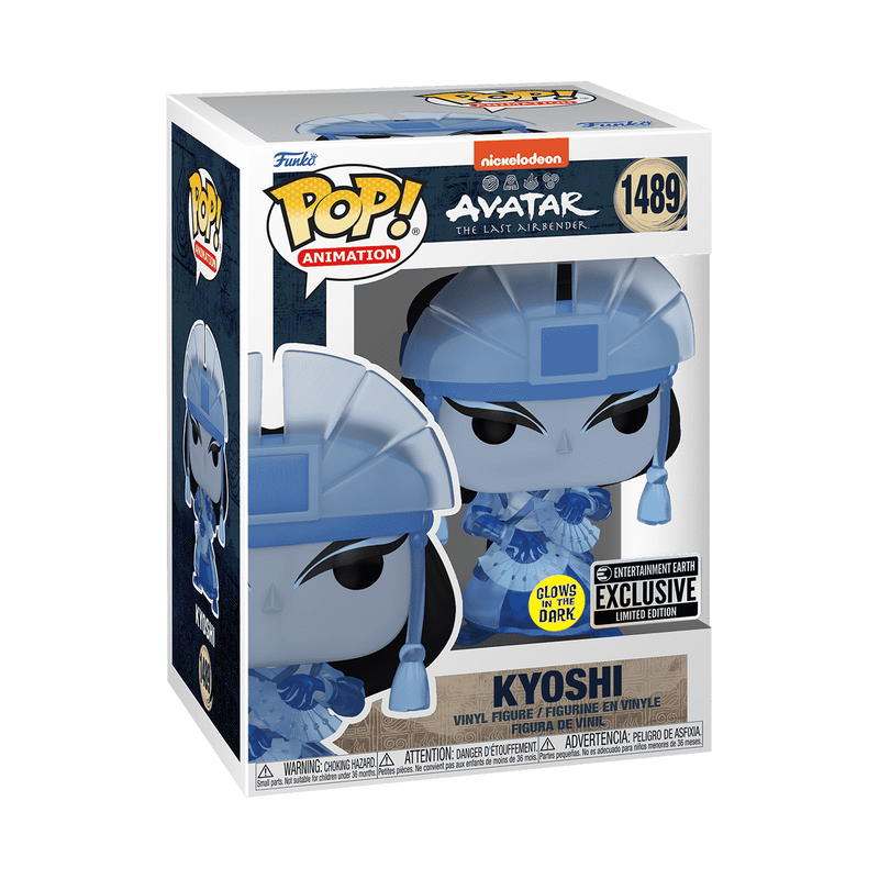 Kyoshi Funko Pop! #1489 Glow stock photo in-box from Avatar the Last Airbender