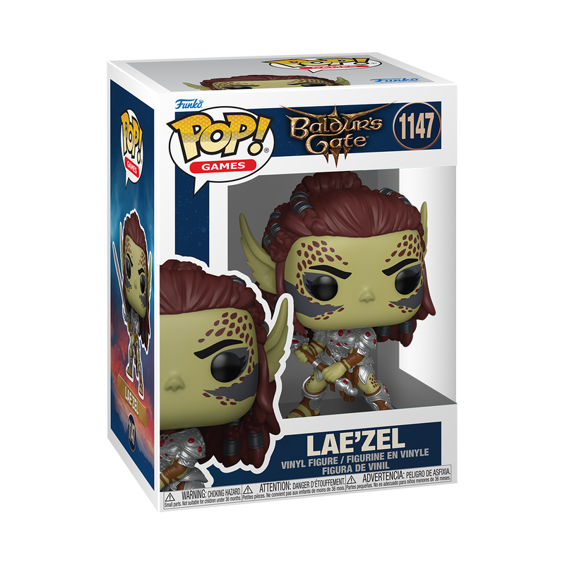 Lae’zel Funko Pop! #1147 in box packaging from Baldur’s Gate 3