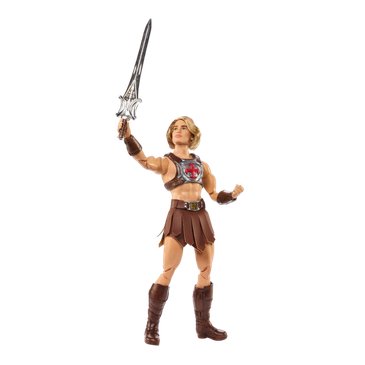 Barbie Masters of the Universe He-Man Doll stock photo out-of-box with sword raised
