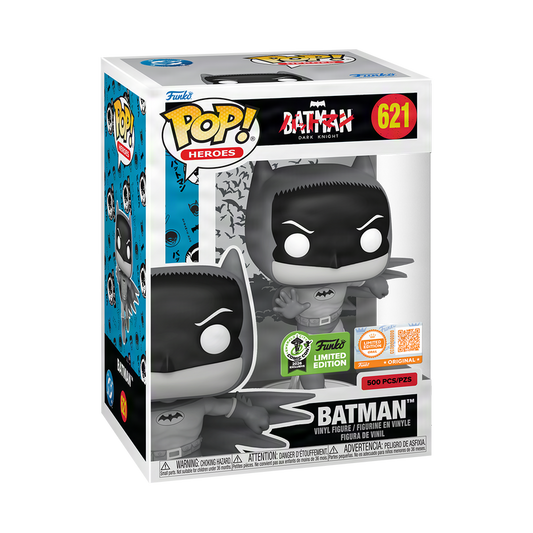 Batman Bat Manga Black and White Funko Pop! #621 Emerald City Comic Con Exclusive 500 Pieces stock photo in-box from Batman