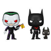 Batman Terry McGinnis with Ace and The Joker Funko Pop! #627 #628 stock photo out-of-box from Batman Beyond
