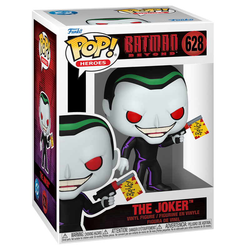 The Joker Funko Pop! #628 stock photo in-box from Batman Beyond