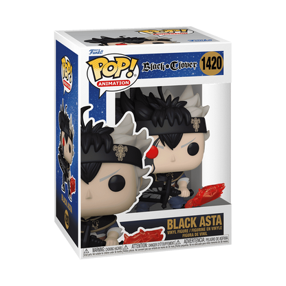 Black Asta Funko Pop! #1420 stock photo in-box from Black Clover