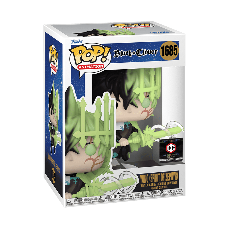 Yuno Spirit of Zephyr Funko Pop #1685 Chalice Collectibles Exclusive in box packaging