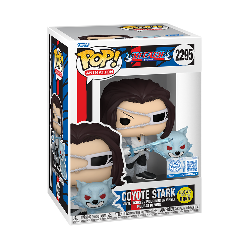Coyote Stark Funko Pop! #2295 Glow in the Dark GameStop Exclusive stock photo in-box Bleach