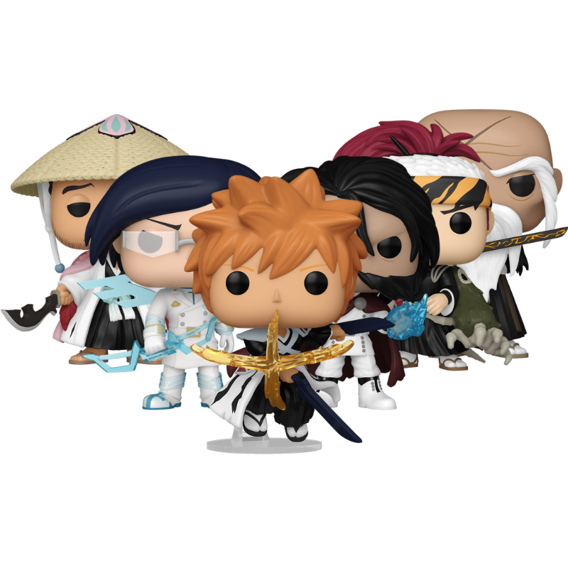 Bleach Thousand-Year Blood War Set Funko Pop! #2392 2393 2394 2395 2396 2397 stock photo out-of-box Bleach Thousand-Year Blood War