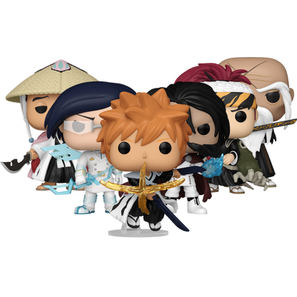 Bleach Thousand-Year Blood War Set Funko Pop! #2392 2393 2394 2395 2396 2397 stock photo out-of-box Bleach Thousand-Year Blood War