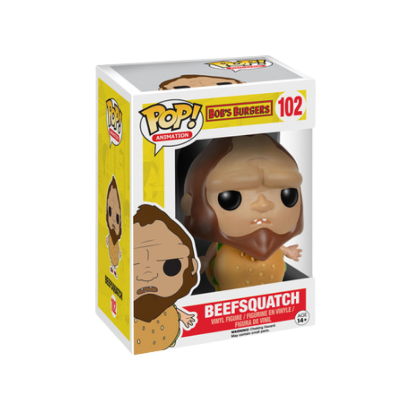 Beefsquatch Gene Belcher Funko Pop! #102 stock photo in-box from Bob's Burgers