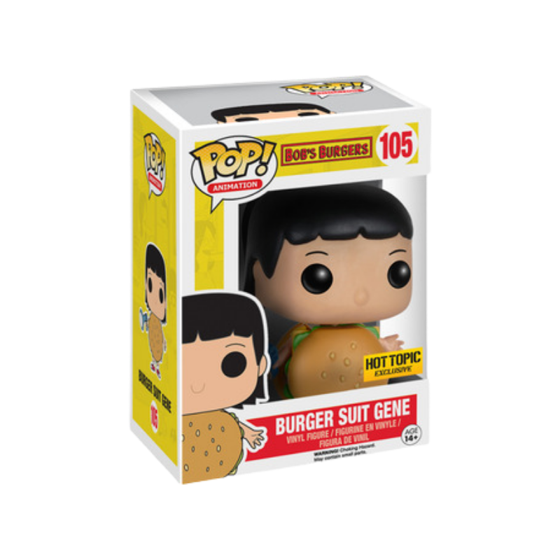 Burger Suit Gene Funko Pop! #105 Hot Topic Exclusive stock photo in-box from Bob's Burgers