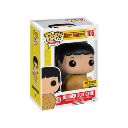 Burger Suit Gene Funko Pop! #105 Hot Topic Exclusive stock photo in-box from Bob's Burgers