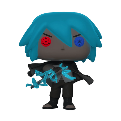 Sasuke with Chidori Katana Funko Pop! #1040 Glow Chase Chalice Collectibles Exclusive stock photo glowing in the dark from Boruto: Naruto Next Generations