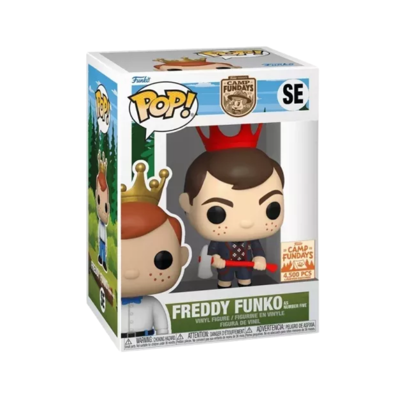 Freddy Funko as Number Five Funko Pop! Camp Fundays 2023 Limited Edition 4500 Pieces stock photo in-box
