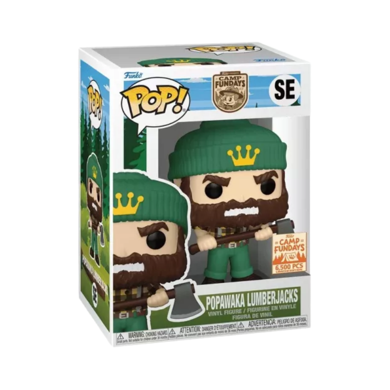 Popawaka Lumberjacks Funko Pop! Camp Fundays 2023 Limited Edition 6500 Pieces stock photo in-box